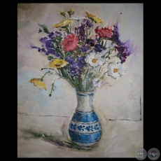 FLORES - Óleo de Federico Ordiñana